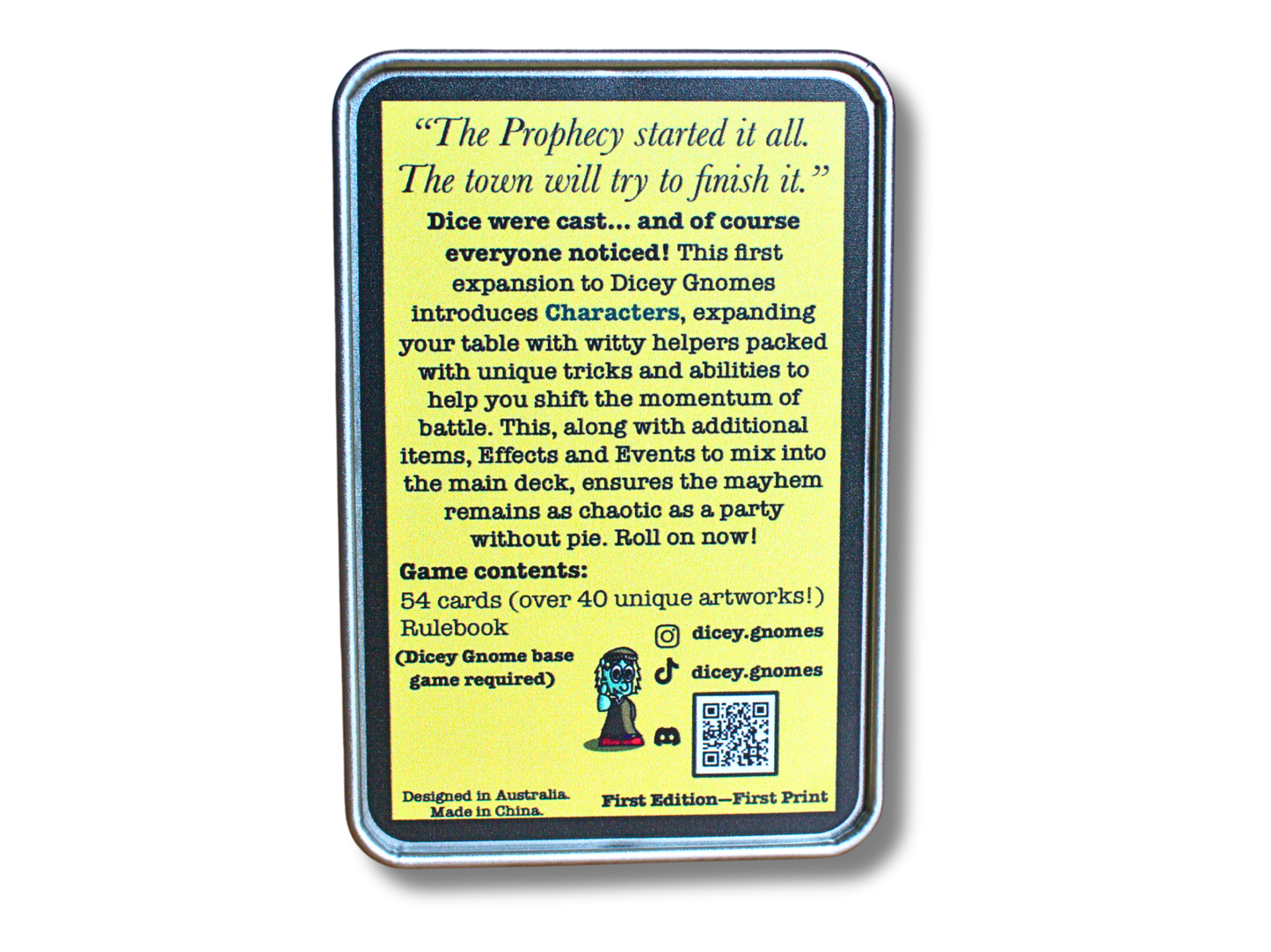 Dicey Gnomes™ – "All Eyes of Gnomewhere" Expansion Deck
